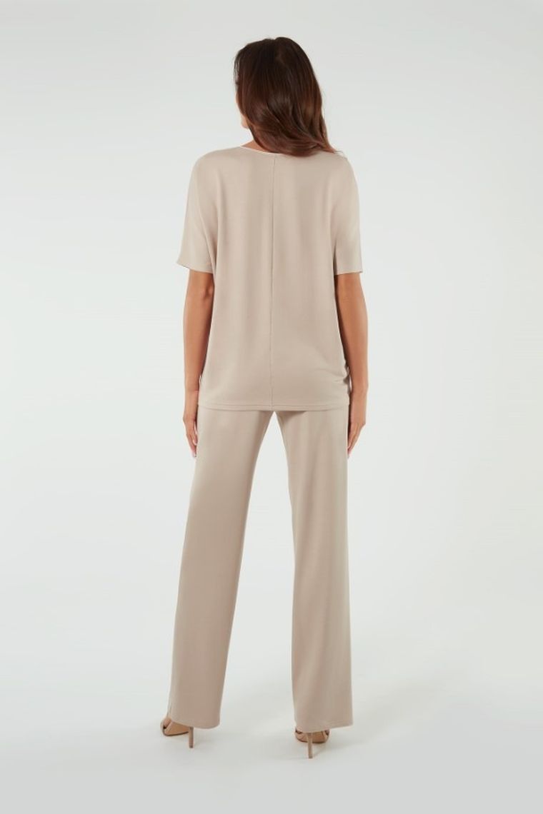 Spodnie dresowe damskie, beżowe, Soler, Italian Fashion