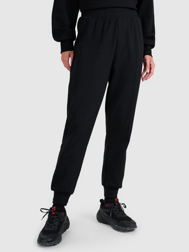 Spodnie dresowe damskie, czarne, 4F