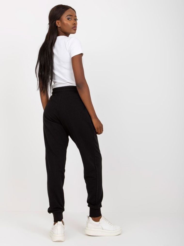 Spodnie dresowe damskie, czarne, Basic Feel Good