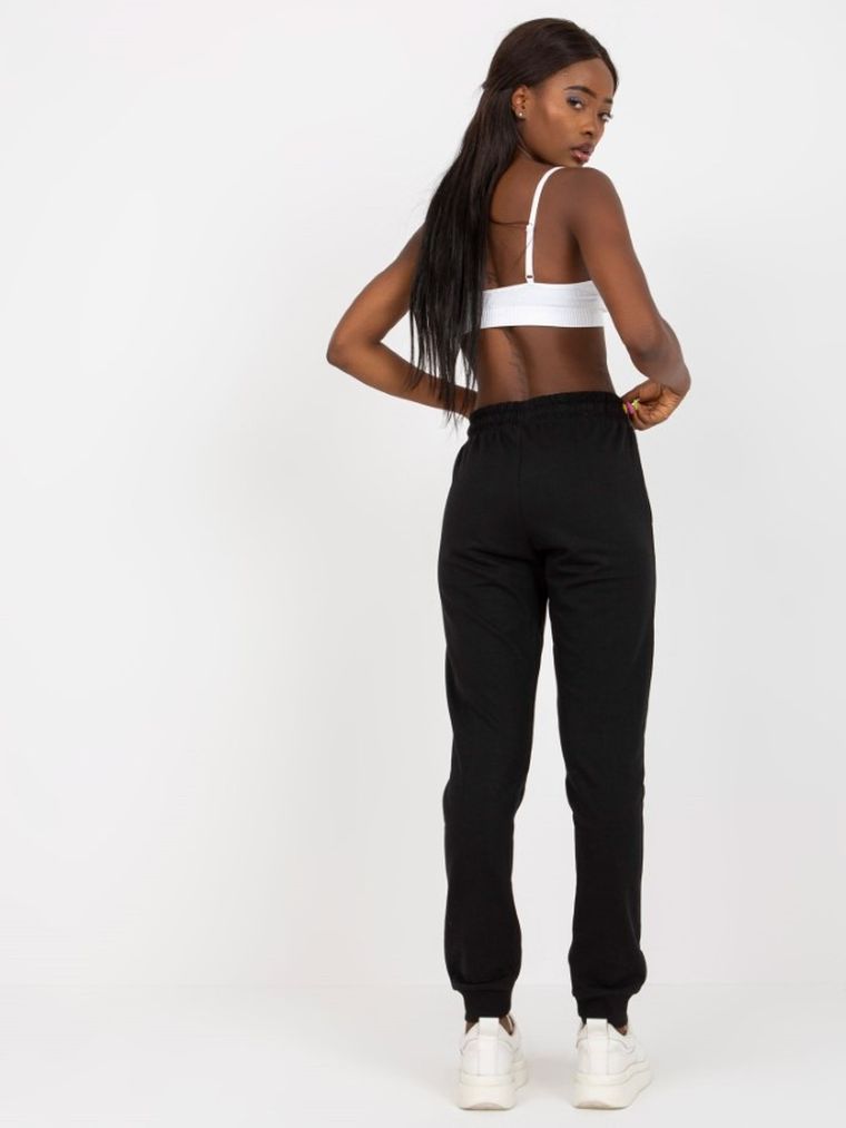 Spodnie dresowe damskie, czarne, Basic Feel Good