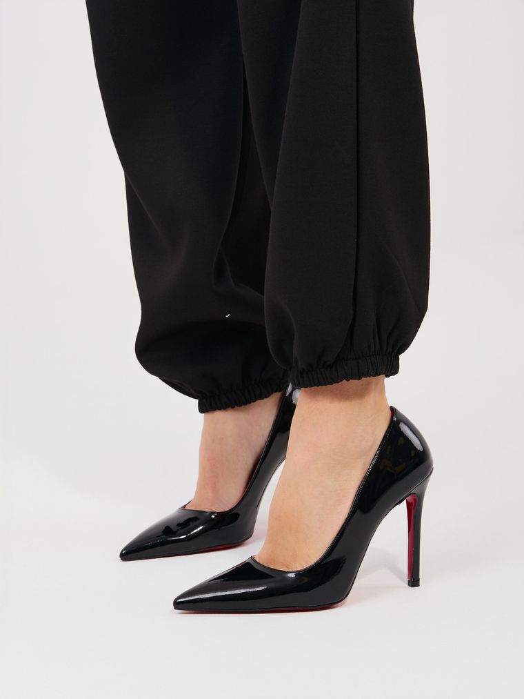 Spodnie dresowe damskie, czarne, Italy Moda
