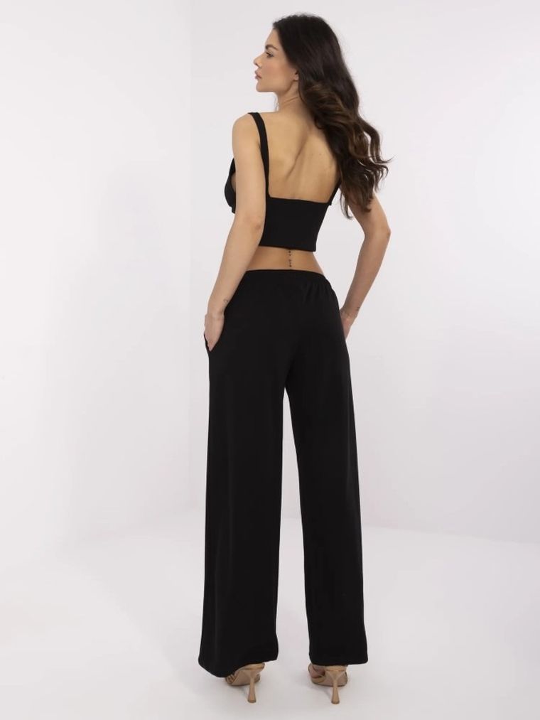 Spodnie dresowe damskie, czarne, Relevance