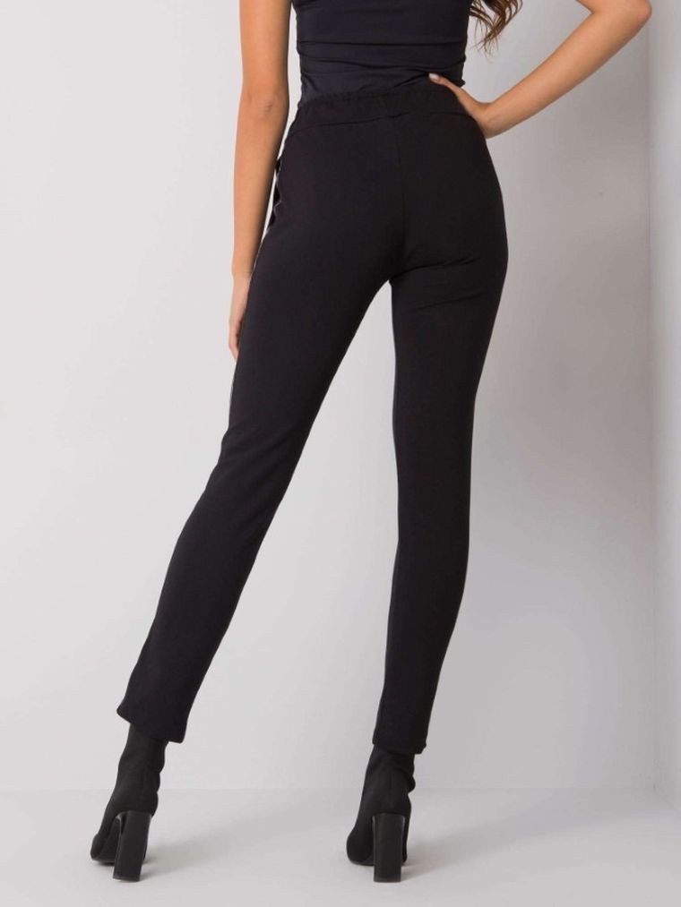 Spodnie dresowe damskie, czarne, Relevance