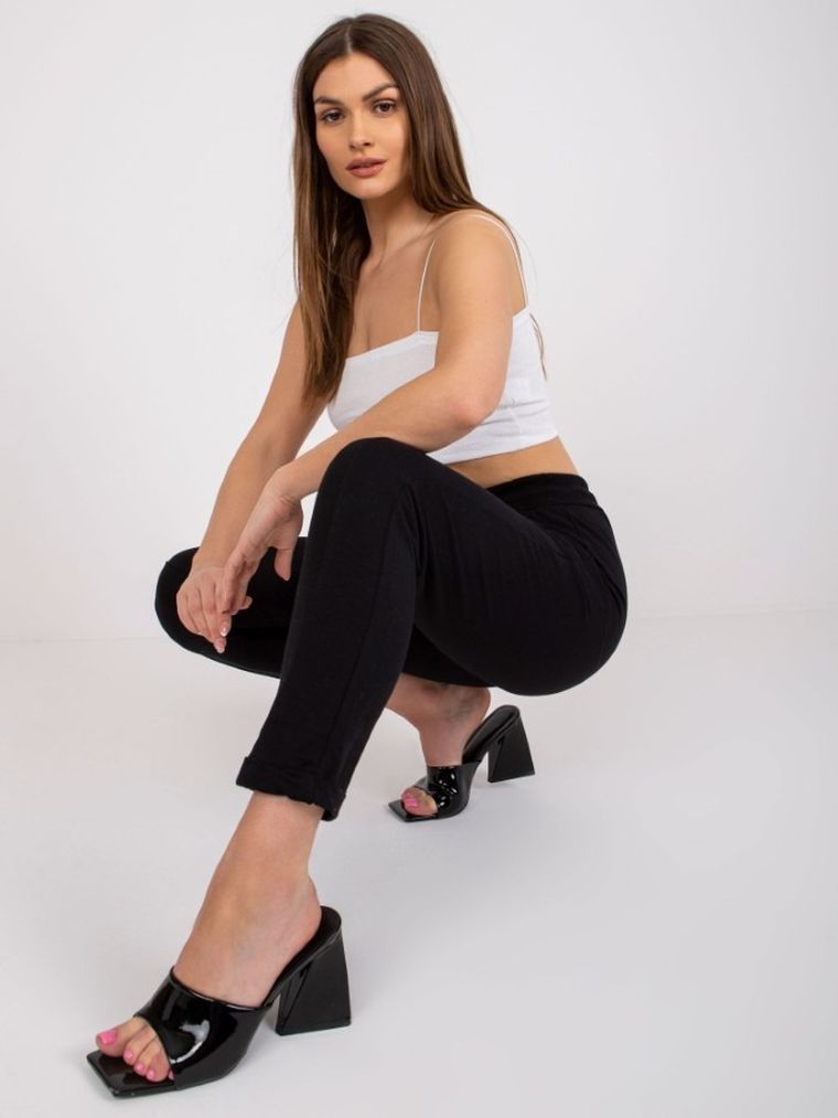 Spodnie dresowe damskie, czarne, Relevance