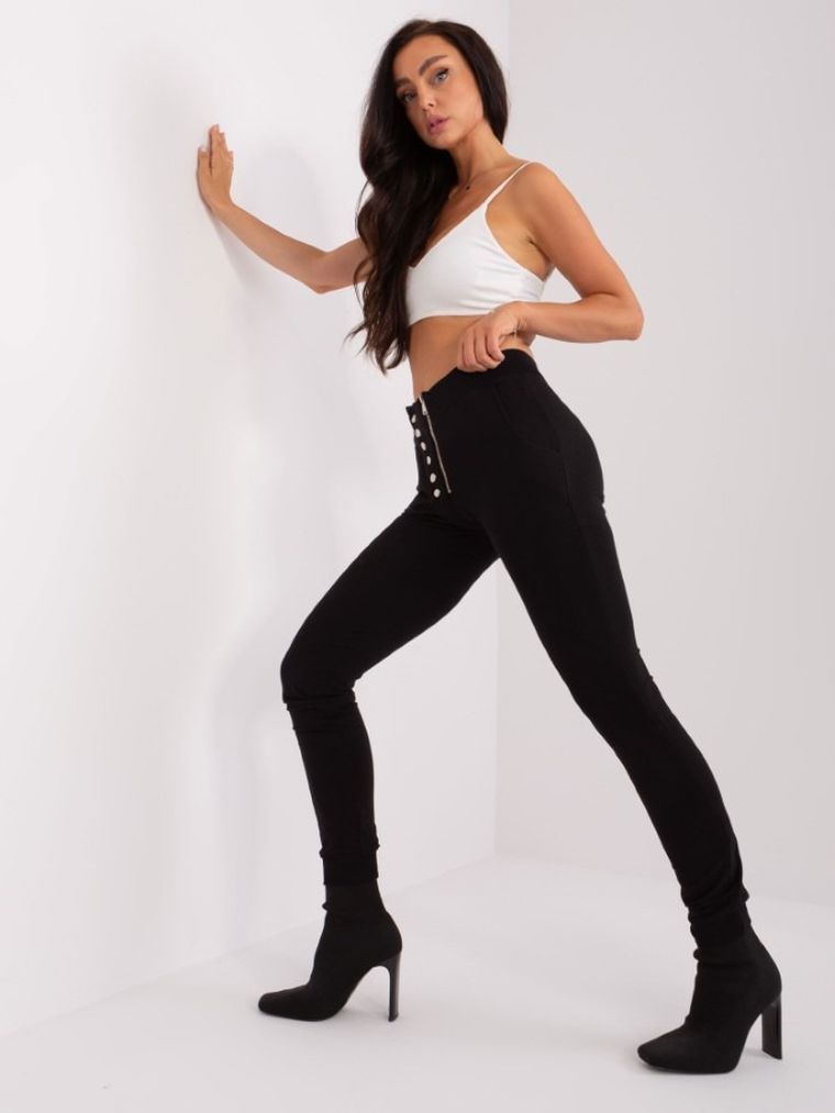 Spodnie dresowe damskie, czarne, Relevance