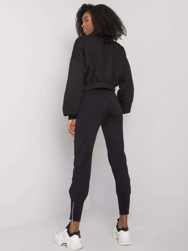 Spodnie dresowe damskie, czarne, Rue Paris