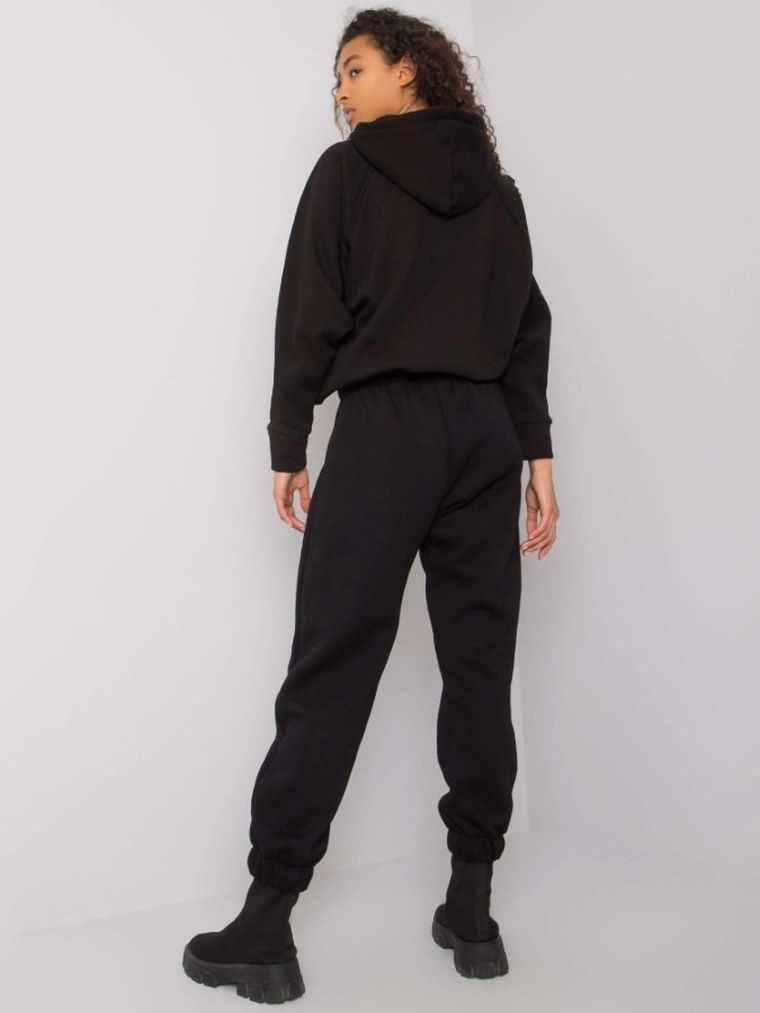 Spodnie dresowe damskie, czarne, Rue Paris