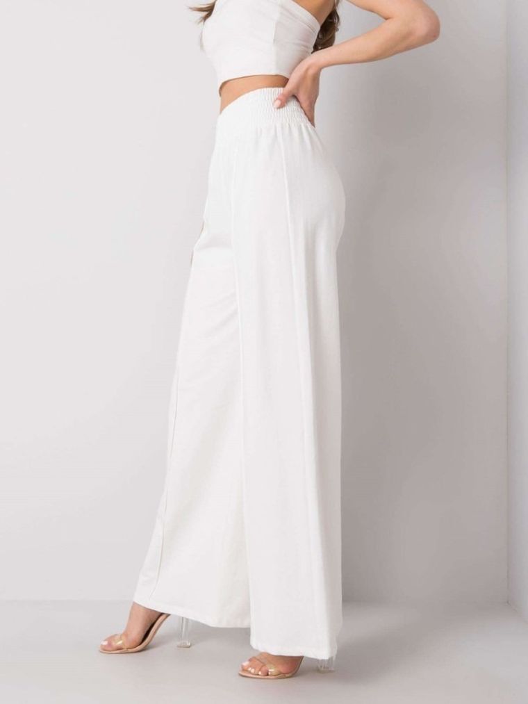 Spodnie dresowe damskie, ecru, Rue Paris