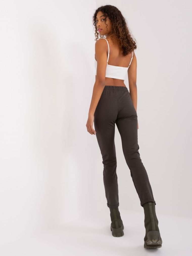 Spodnie dresowe damskie, khaki, Relevance