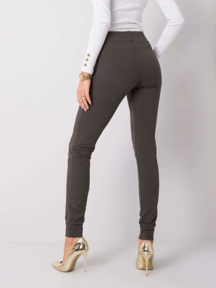 Spodnie dresowe damskie, khaki, Relevance