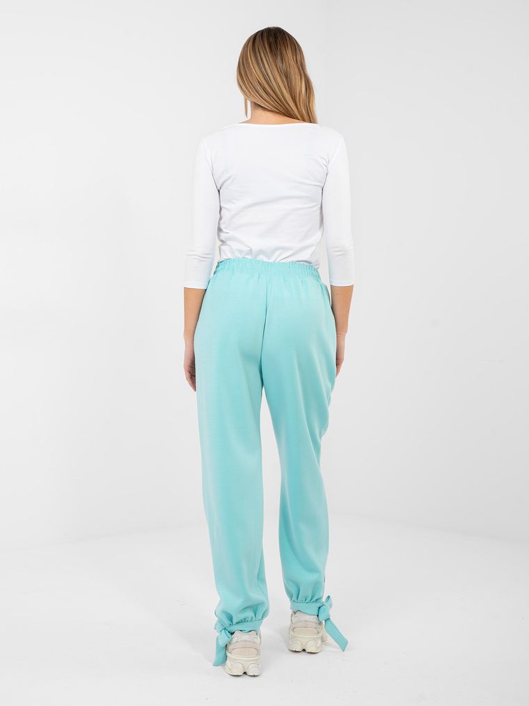 Spodnie dresowe damskie, miętowe, Italy Moda
