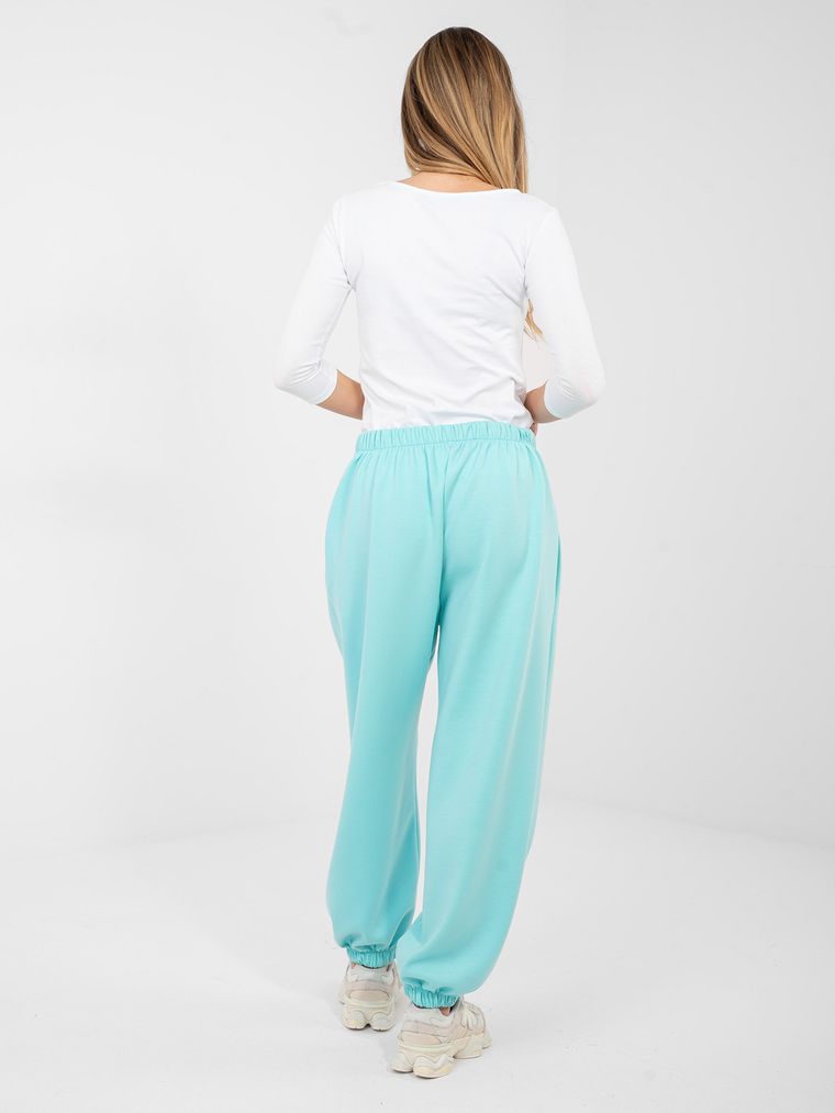 Spodnie dresowe damskie, miętowe, Italy Moda