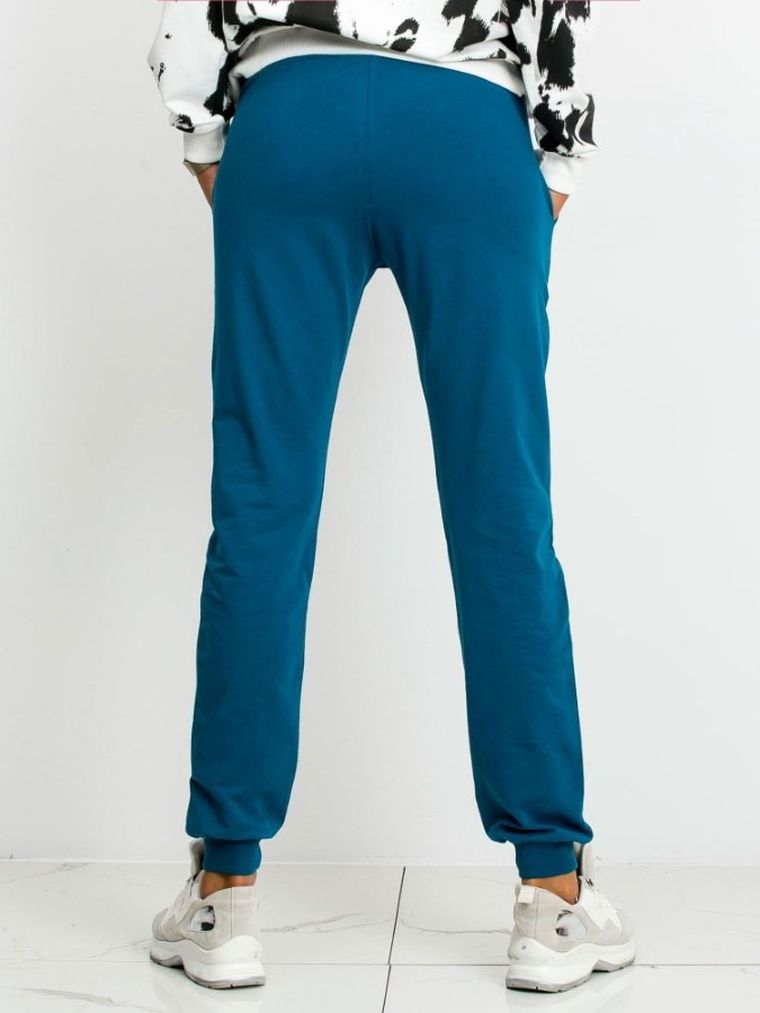 Spodnie dresowe damskie, niebieskie, Basic Feel Good