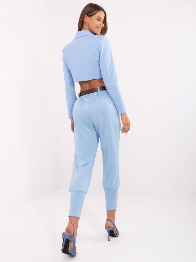 Spodnie dresowe damskie, niebieskie, Italy Moda