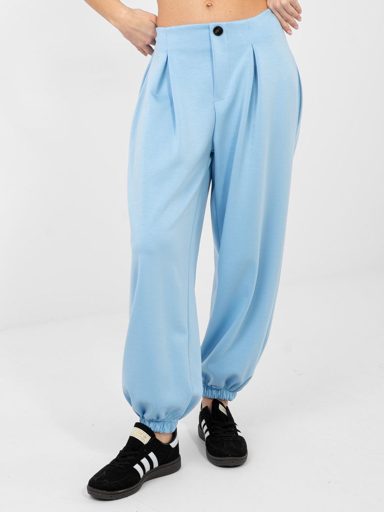 Spodnie dresowe damskie, niebieskie, Italy Moda