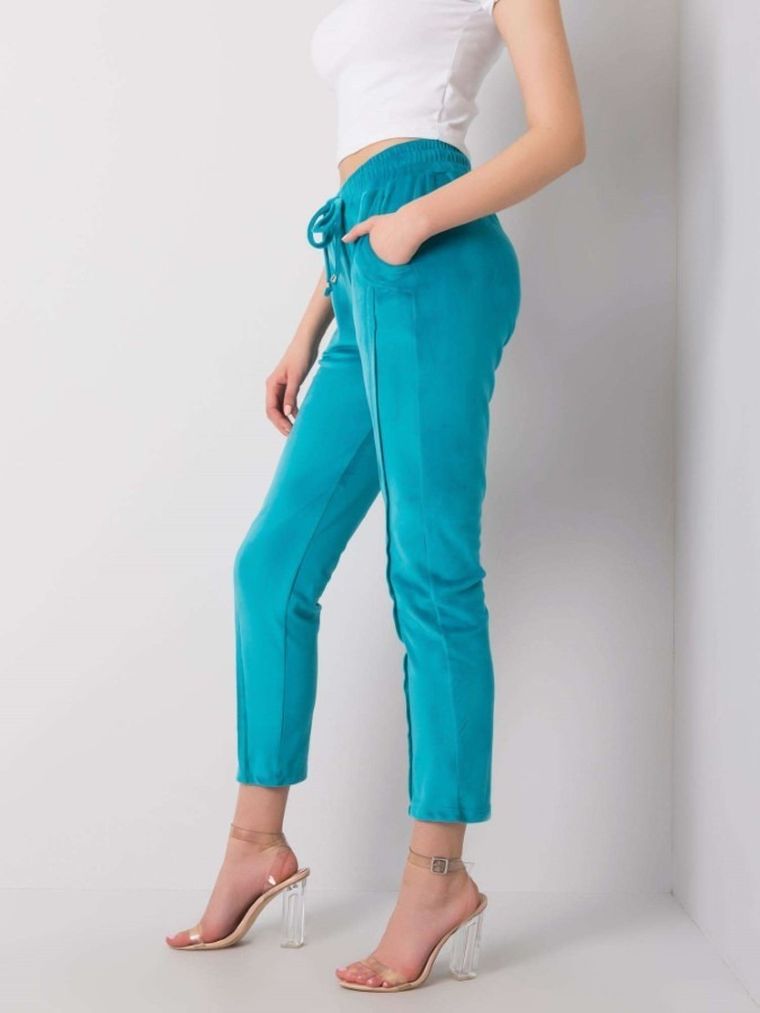 Spodnie dresowe damskie, niebieskie, Rue Paris