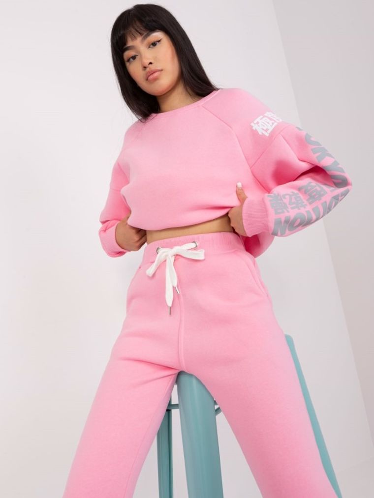 Spodnie dresowe damskie, różowe, Lily Rose