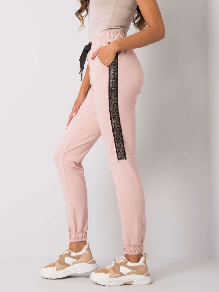Spodnie dresowe damskie, różowe, Relevance