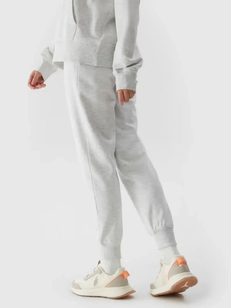 Spodnie dresowe damskie, szare, 4F