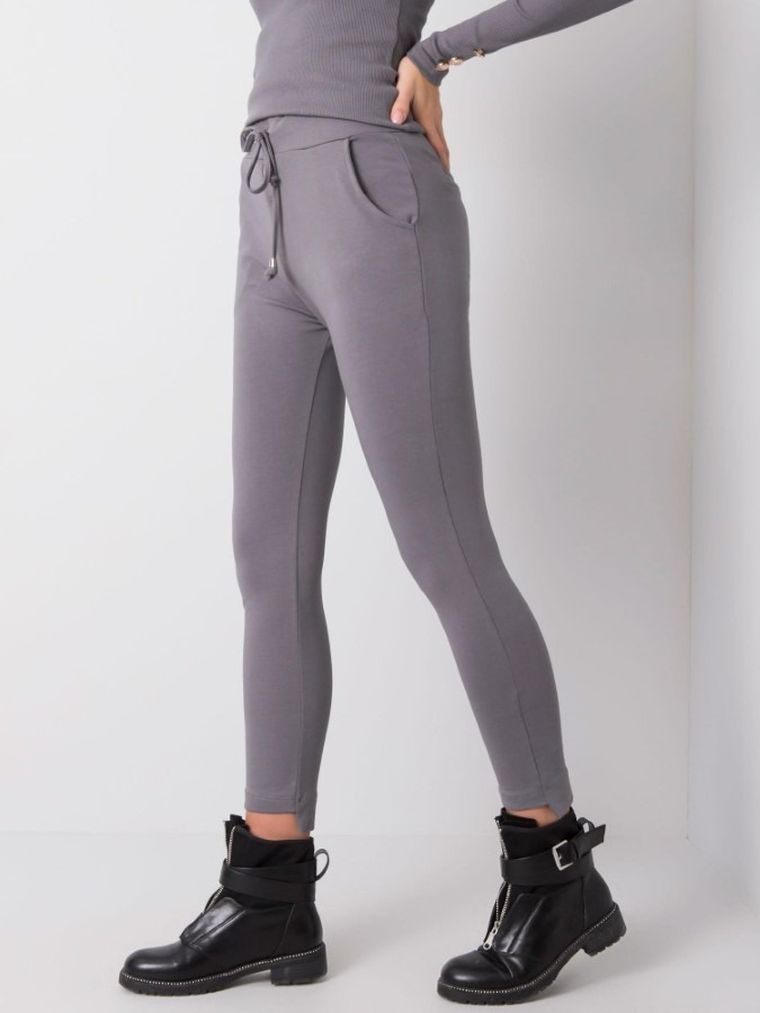Spodnie dresowe damskie, szare, Basic Feel Good