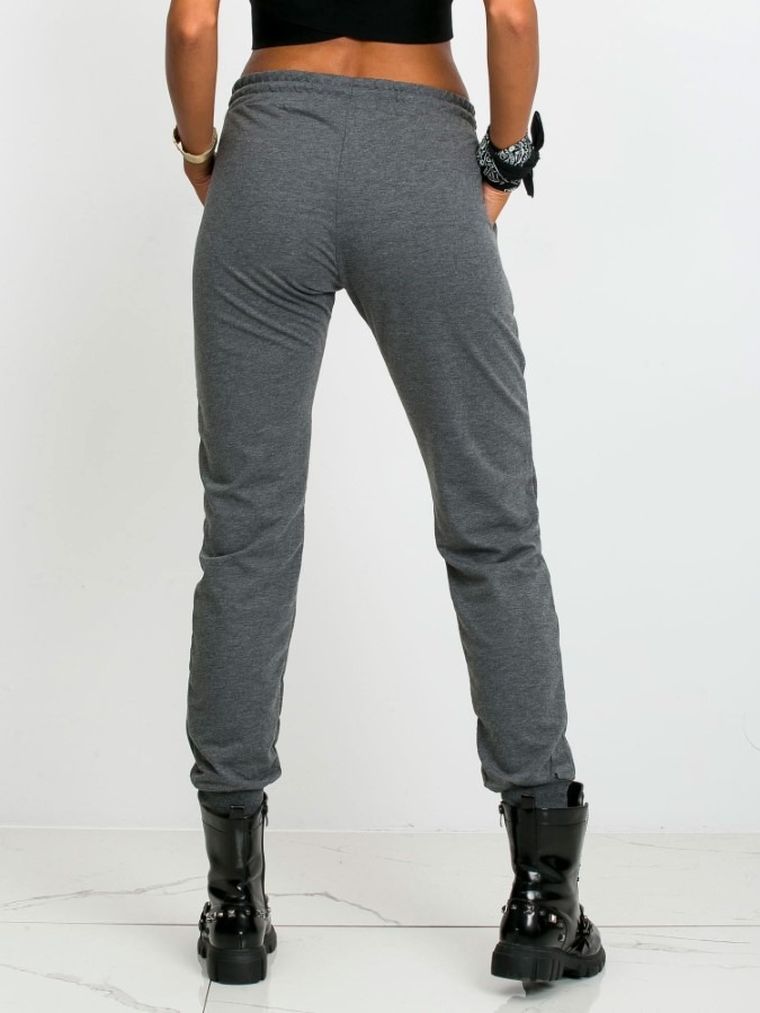 Spodnie dresowe damskie, szare, Basic Feel Good