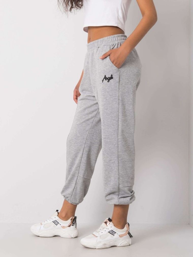 Spodnie dresowe damskie, szare, Ex Moda