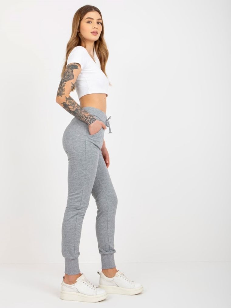 Spodnie dresowe damskie, szare, Lily Rose