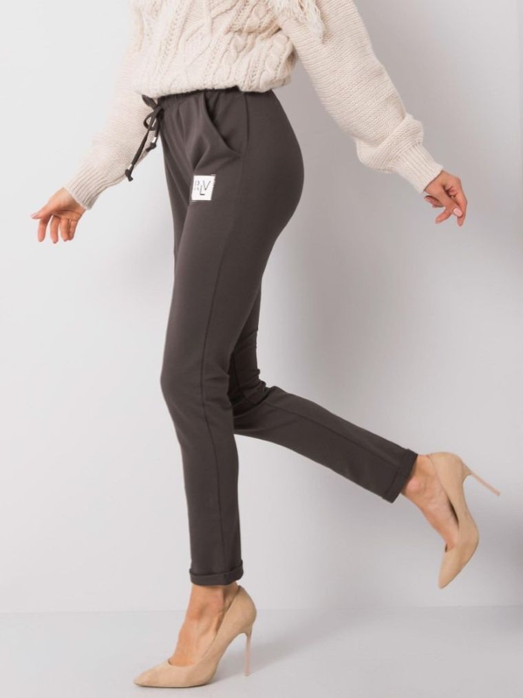 Spodnie dresowe damskie, szare, Relevance