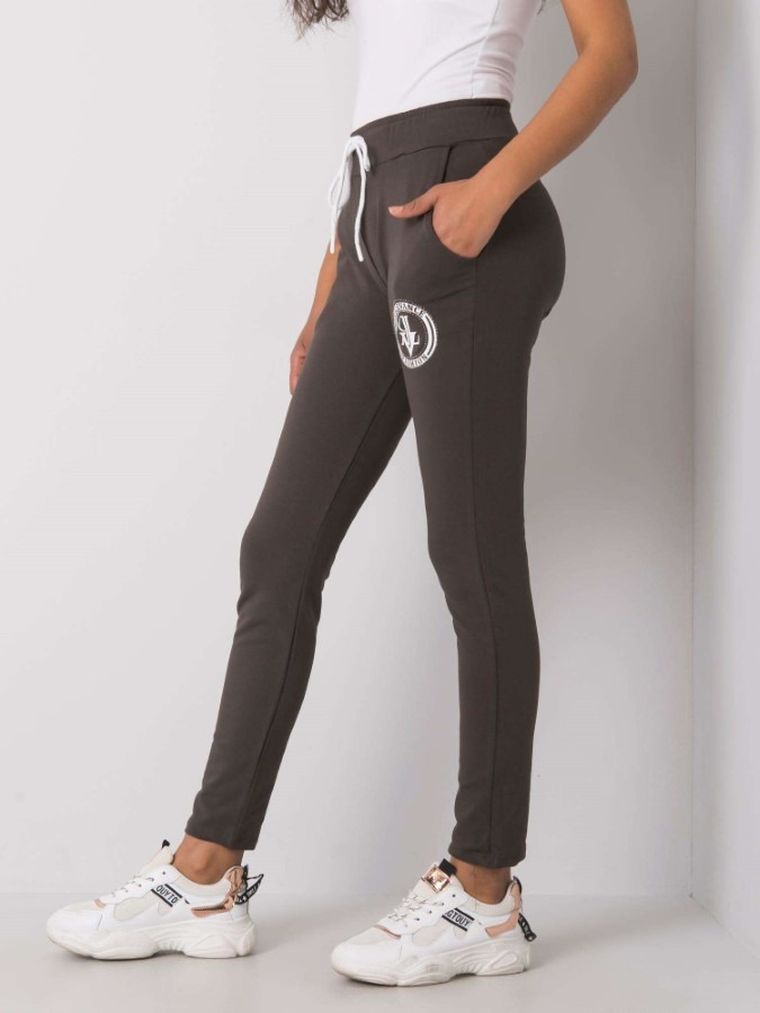 Spodnie dresowe damskie, szare, Relevance