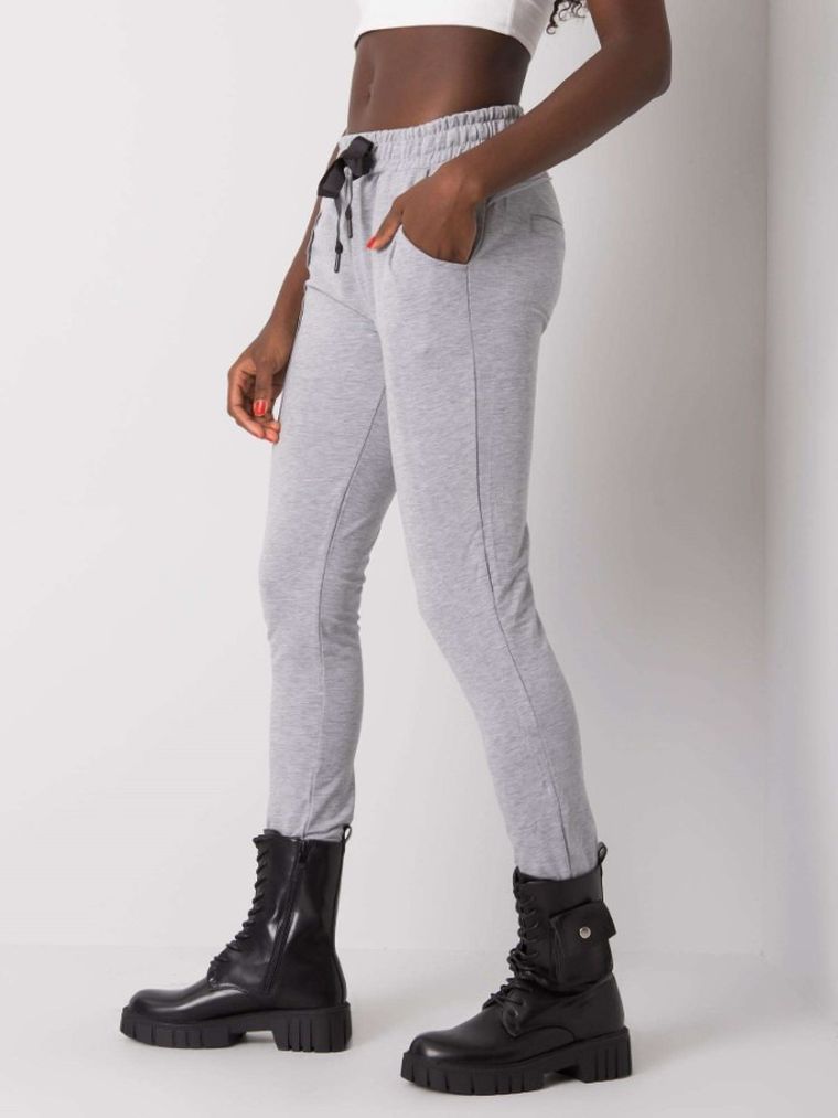 Spodnie dresowe damskie, szare, Relevance