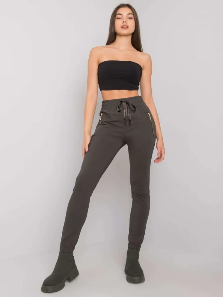 Spodnie dresowe damskie, szare, Relevance