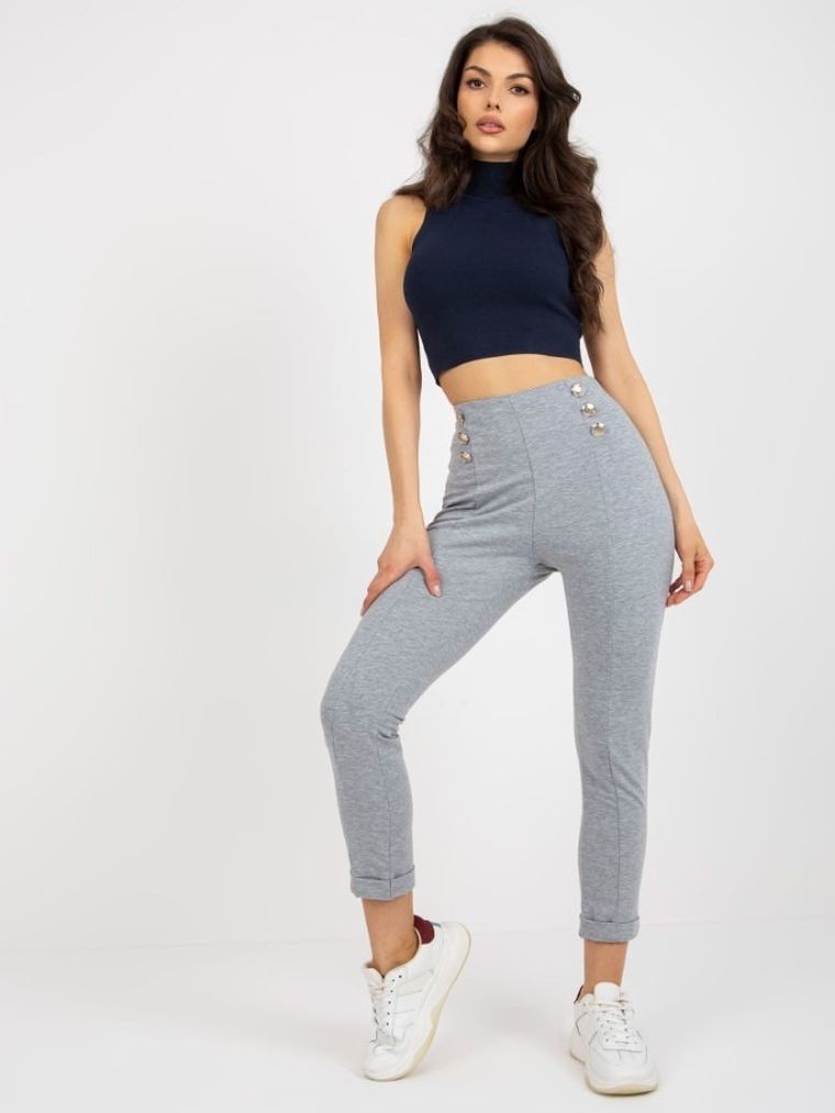 Spodnie dresowe damskie, szare, Relevance