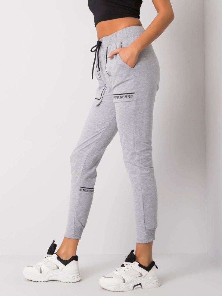 Spodnie dresowe damskie, szare, Relevance