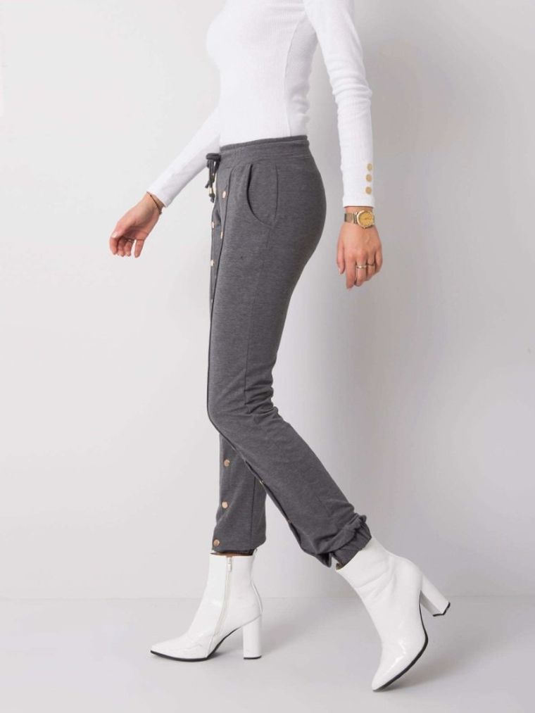 Spodnie dresowe damskie, szare, Relevance