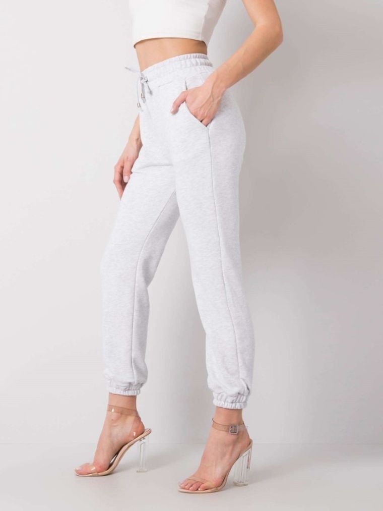 Spodnie dresowe damskie, szare, Rue Paris