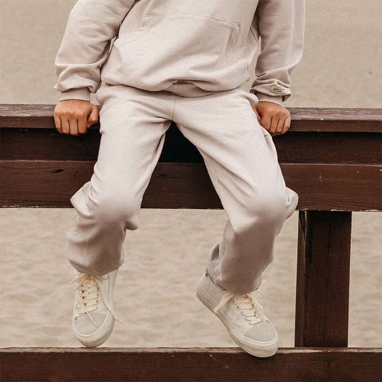 Spodnie dresowe dziecięce, beżowe, Eevi