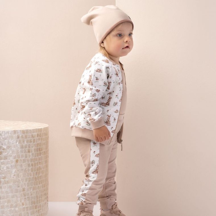 Spodnie dresowe dziewczęce, beżowe, Nicol