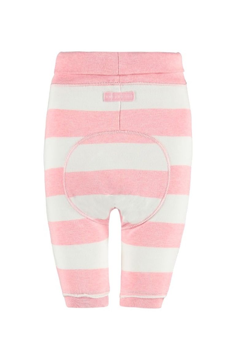 Spodnie dresowe dziewczęce, biało-różowe, Bellybutton