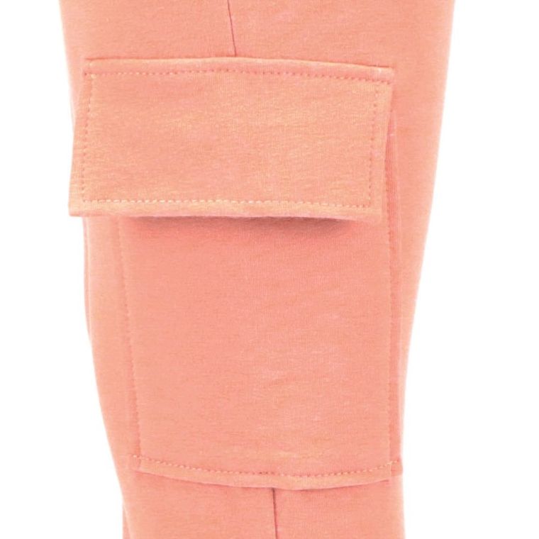 Spodnie dresowe dziewczęce, bojówki, łososiowe, Tup Tup