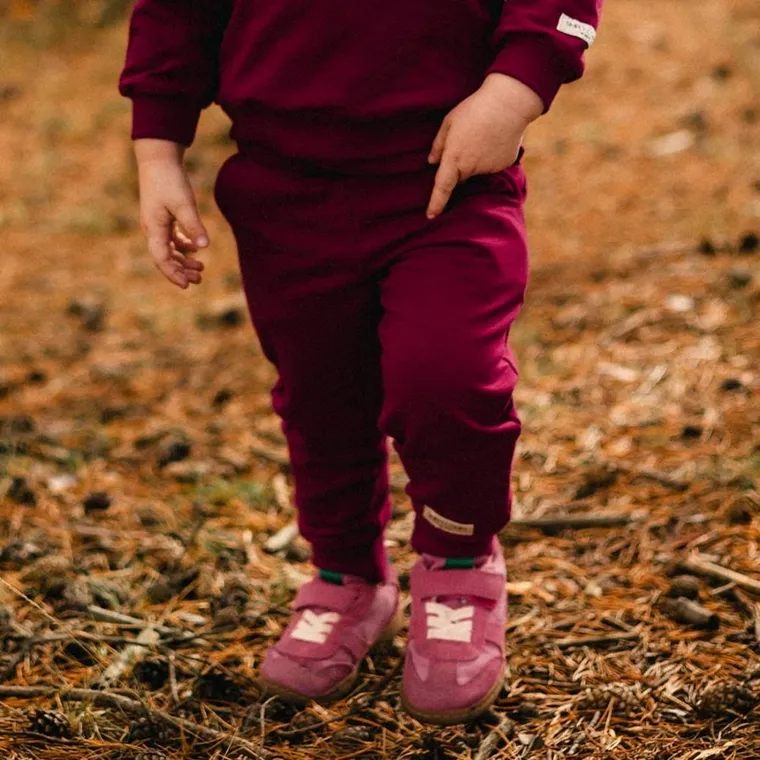 Spodnie dresowe dziewczęce, bordowe, Eevi