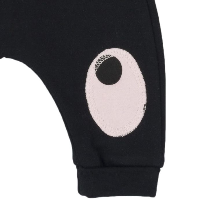 Spodnie dresowe dziewczęce, czarne, Nicol