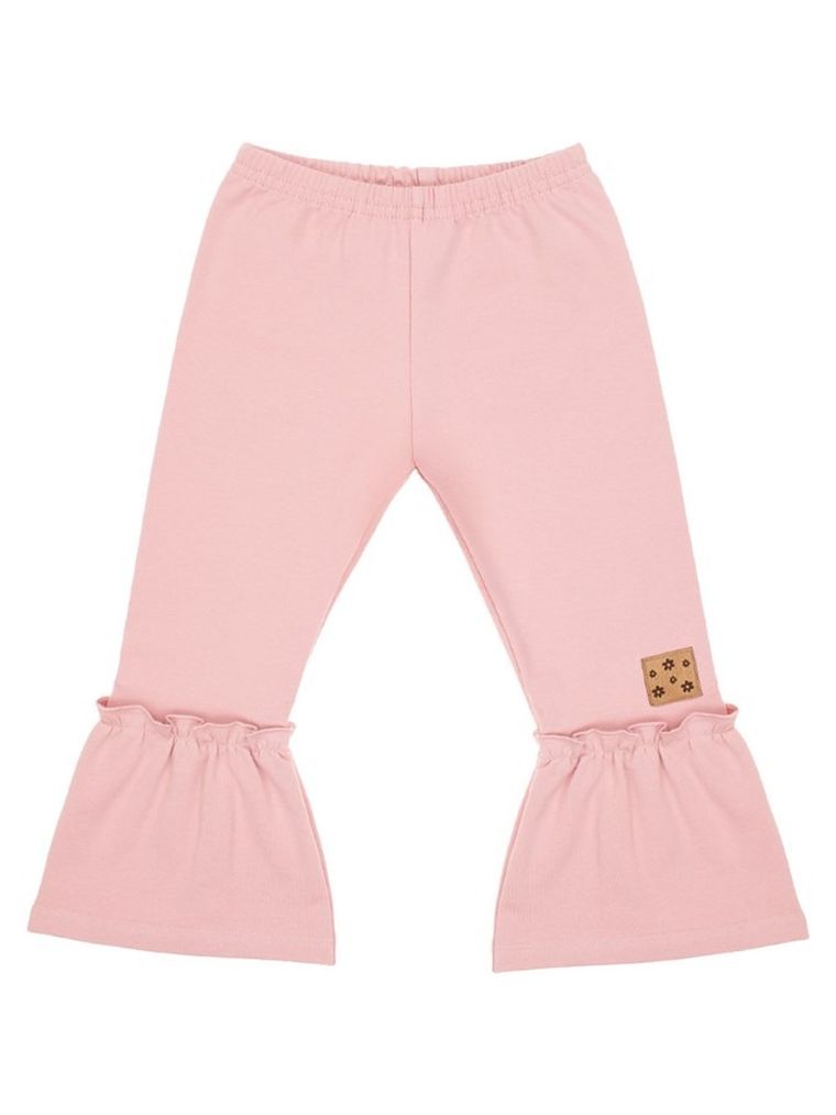 Spodnie dresowe dziewczęce, dzwony, różowe, Nicol