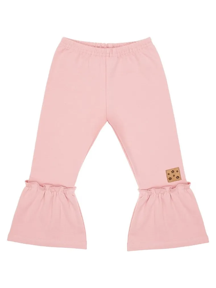 Spodnie dresowe dziewczęce, dzwony, różowe, Nicol