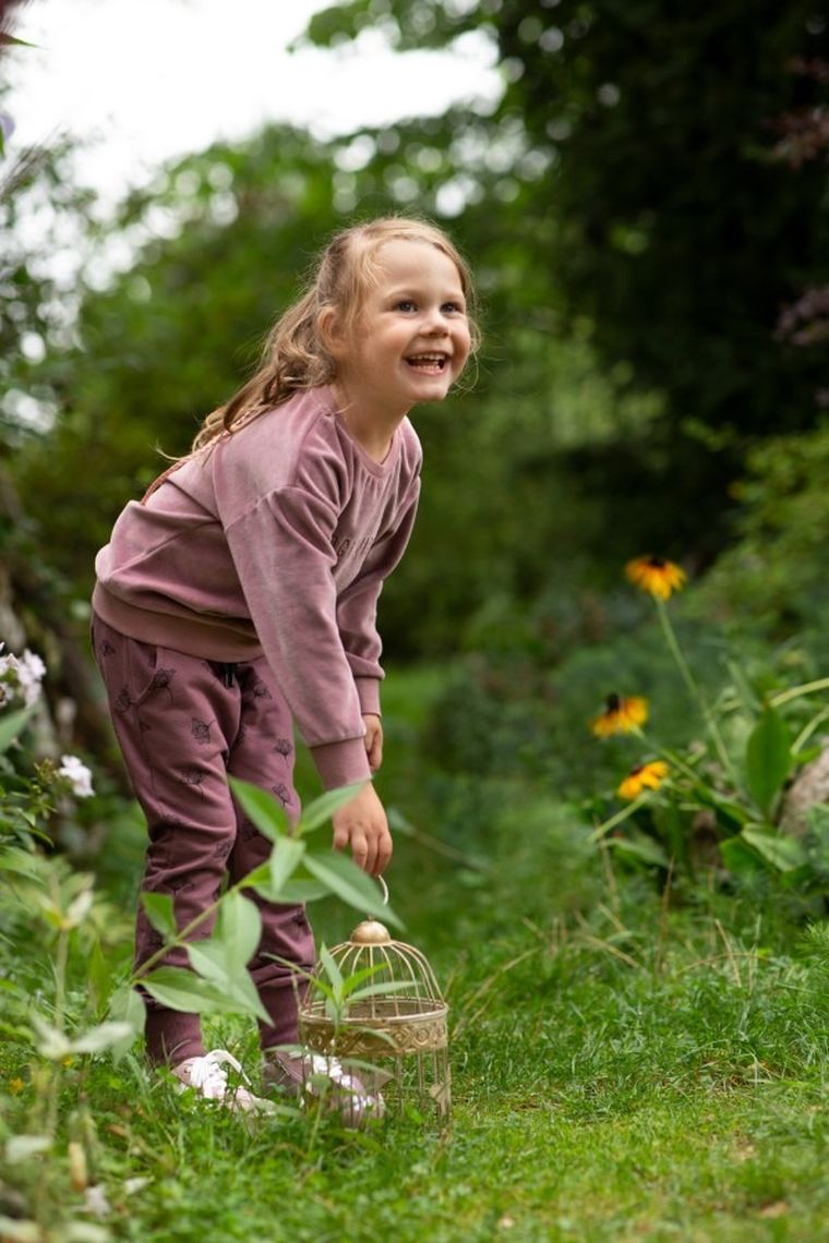 Spodnie dresowe dziewczęce, fioletowe, Pinokio