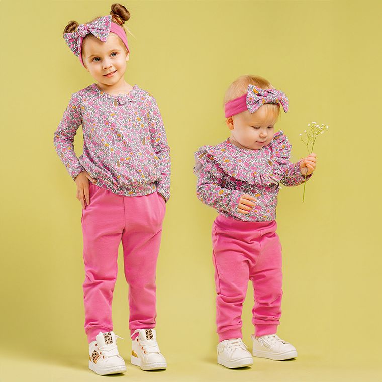 Spodnie dresowe dziewczęce, różowe, Nicol