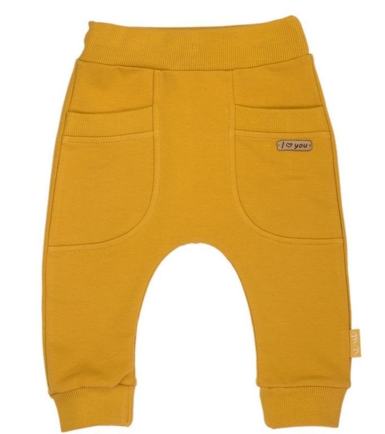 Spodnie dresowe dziewczęce, żółte, Nicol