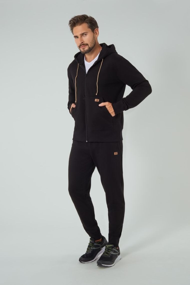 Spodnie dresowe męskie, czarne, Darwin, Italian Fashion