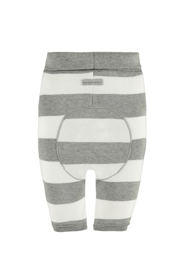 Spodnie dresowe niemowlęce, biało-szare, Bellybutton
