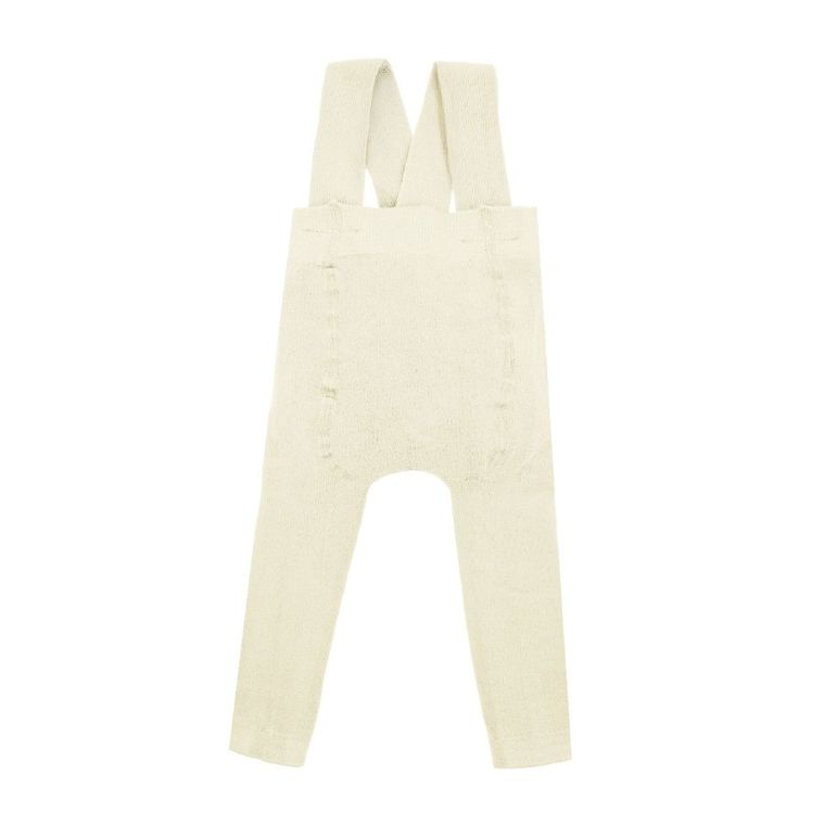 Spodnie dziecięce na szelkach, ecru, Nicol