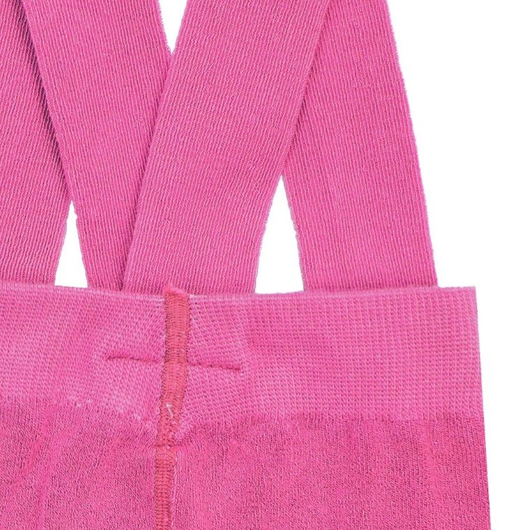 Spodnie dziewczęce na szelkach, różowe, Nicol